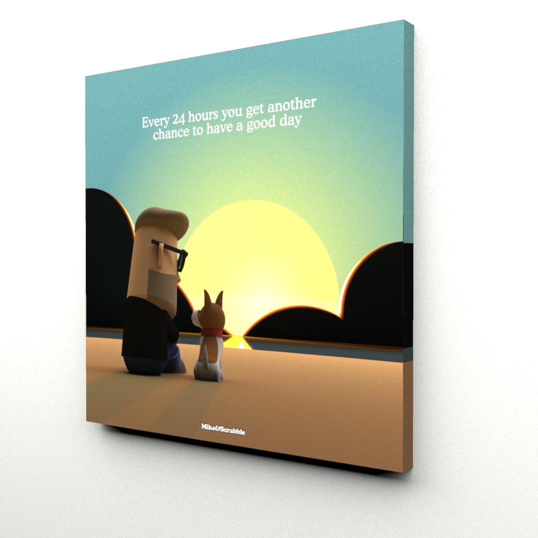 Have a good day - Mike&Scrabble Canvas Print