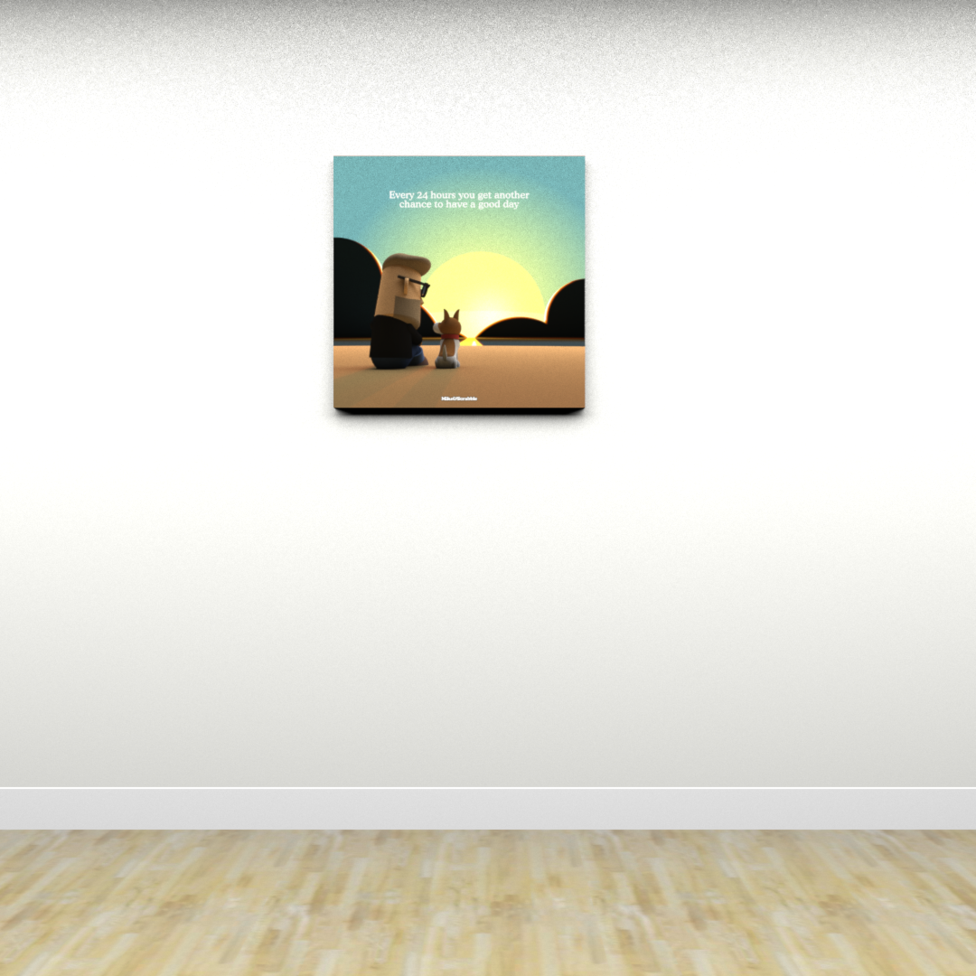 Have a good day - Mike&Scrabble Canvas Print