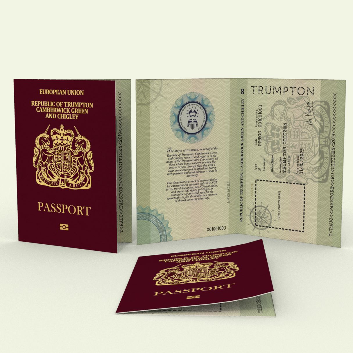 Trumpton 2025 Passport – Mike Dicks Art