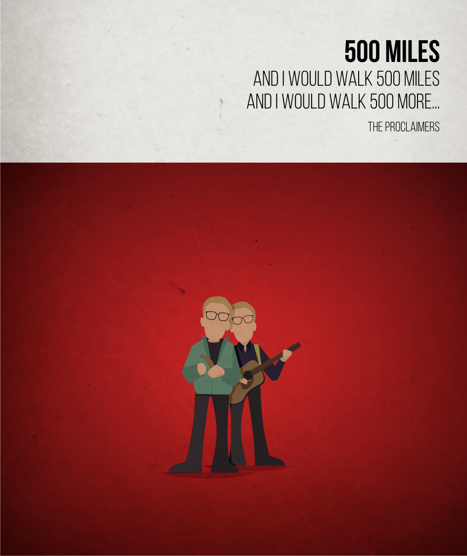 500 Miles - The Proclaimers- Beatone Canvas Print 2020