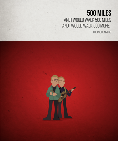 500 Miles - The Proclaimers- Beatone Canvas Print 2020
