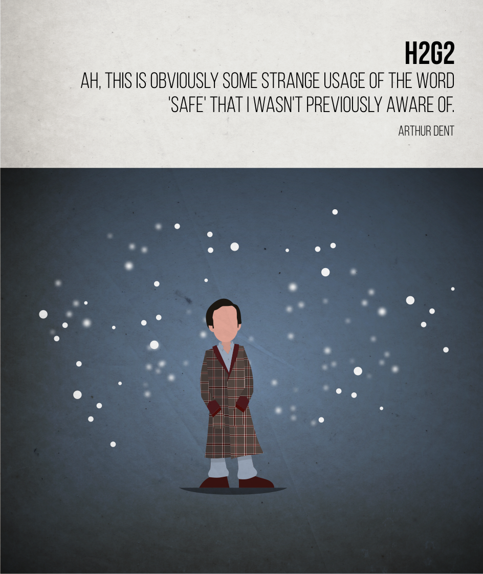 H2G2 Arthur Dent - Hitchhiker's Guide to the Galaxy - Canvas Print 2020