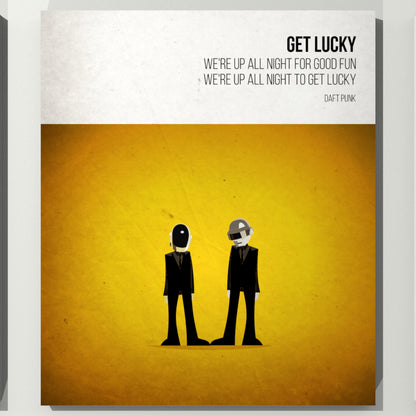 Get Lucky - Daft Punk - Beatone Canvas Print 2020