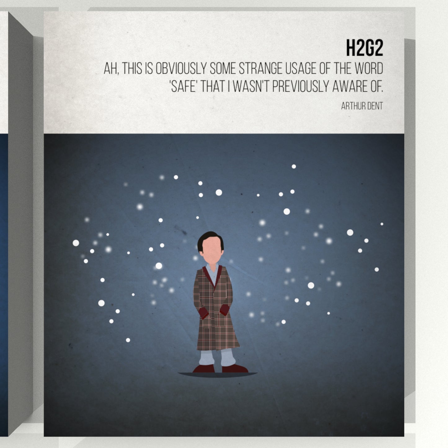 H2G2 Arthur Dent - Hitchhiker's Guide to the Galaxy - Canvas Print 2020
